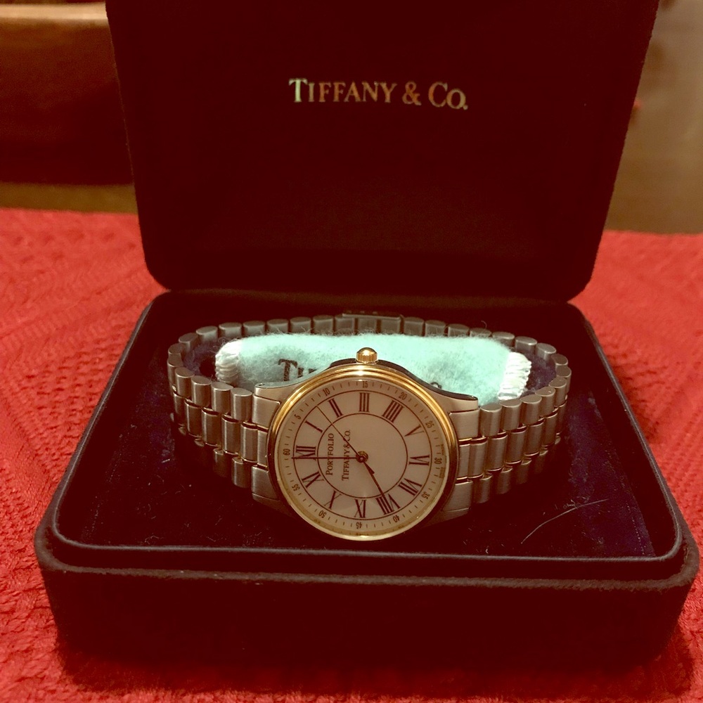 Tiffany & Co Rnd Bracelet Watch / “Portfolio”